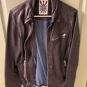 Scotch & Soda Black Leather Jacket